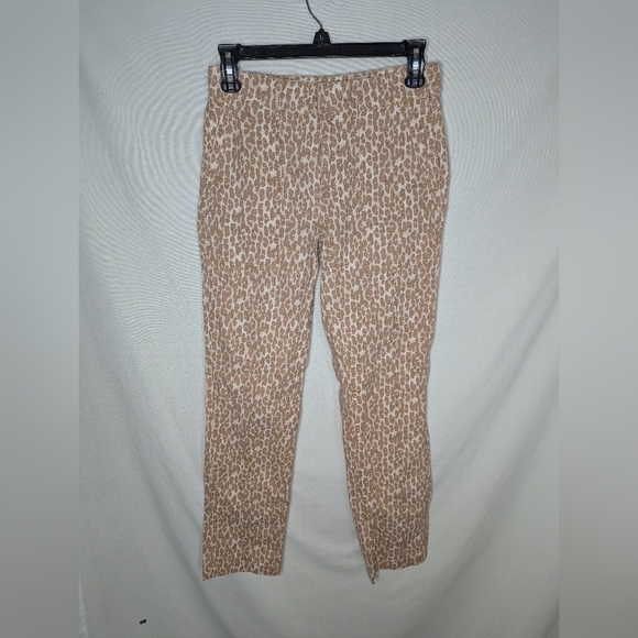 Anthropologie Wanderer Utility Pants Brown Tan Motif Print Size 25 - Picture 1 of 10